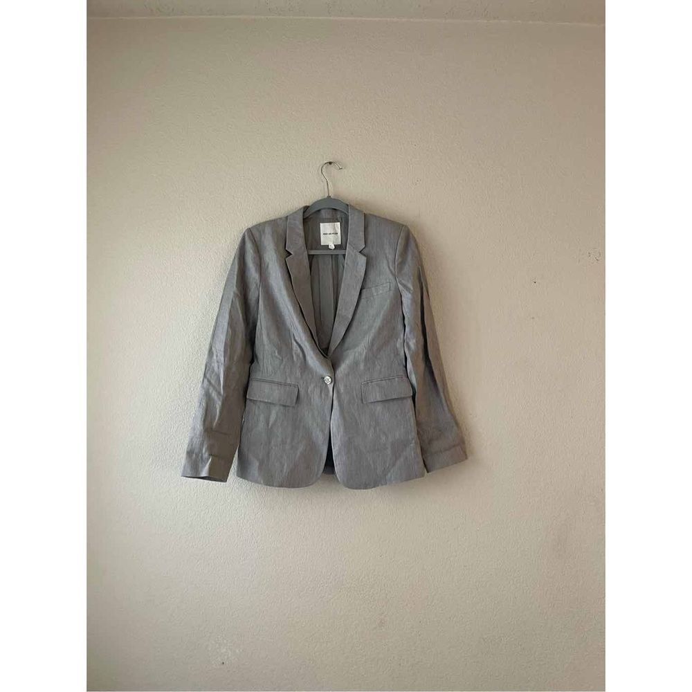 Avec les filles linen grey blazer size small